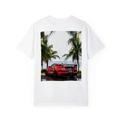 Ford Mustang Shelby GT500 Red Beach Palm Trees