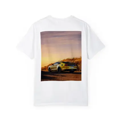 Ford Mustang Yellow Car Sunset Dirt Road