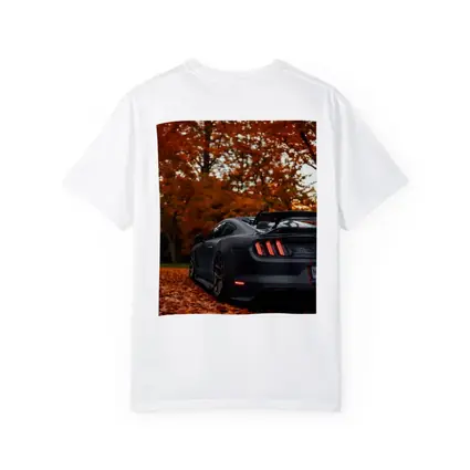 Ford Mustang Matte Gray Autumn Forest