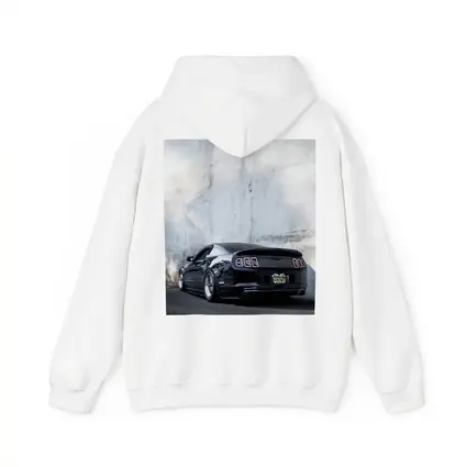 Black Ford Mustang Against Concrete Wall