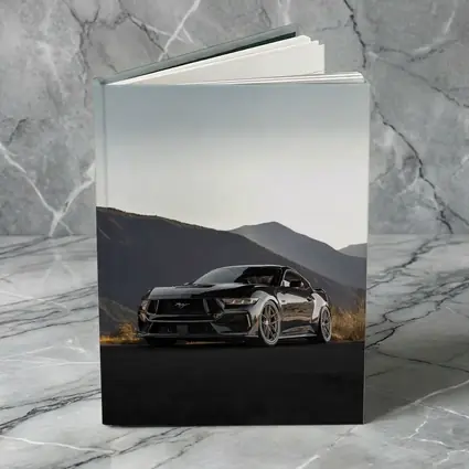 Ford Mustang Black Car Mountain Background