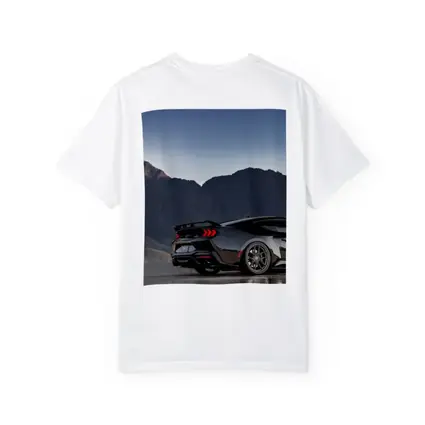 Ford Mustang Black Rear Mountain Backdrop