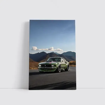 Ford Mustang Green Classic Mountain Road