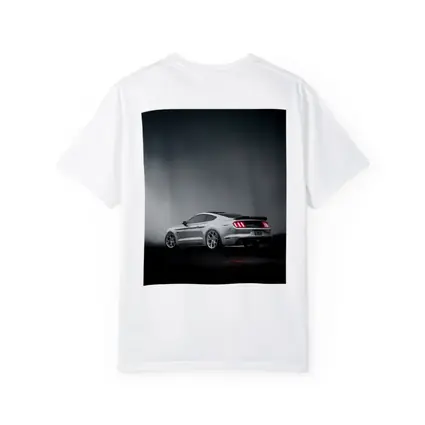 Ford Mustang GT Silver Foggy Dark Background