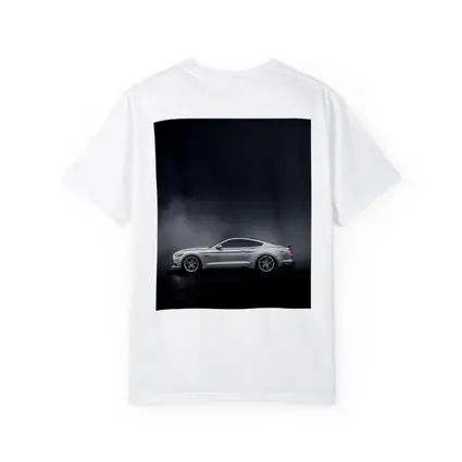 Ford Mustang Silver Side Profile Dark Fog