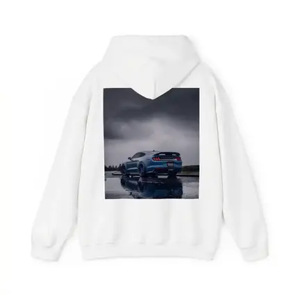 Ford Mustang Blue Stormy Sky Reflection
