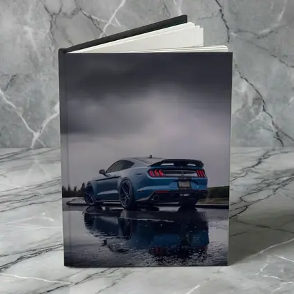 Ford Mustang Blue Stormy Sky Reflection