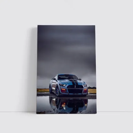 Ford Mustang Shelby GT500 Stormy Wet Runway