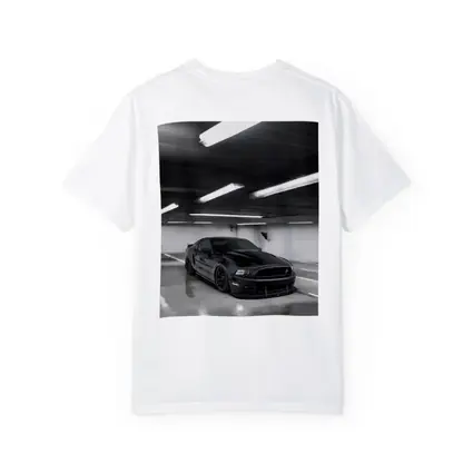 Ford Mustang Black Parking Garage Dark