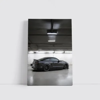 Ford Mustang Dark Gray Underground Parking Garage