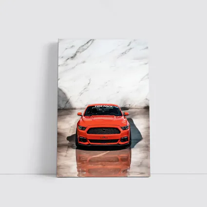 Ford Mustang Orange Front View Marble