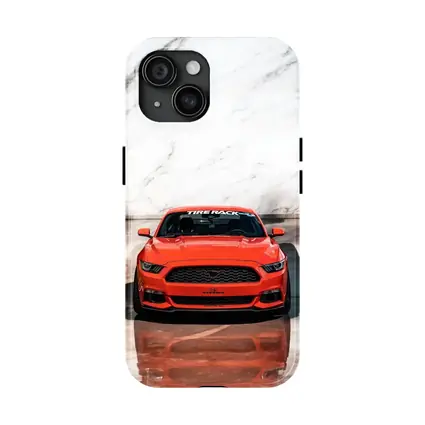 Ford Mustang Orange Front View Marble