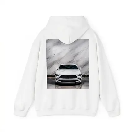 Ford Mustang White Marble Background Front View