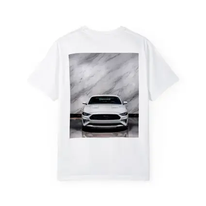 Ford Mustang White Marble Background Front View