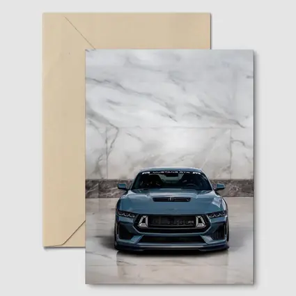 Ford Mustang RTR Front View Marble Background