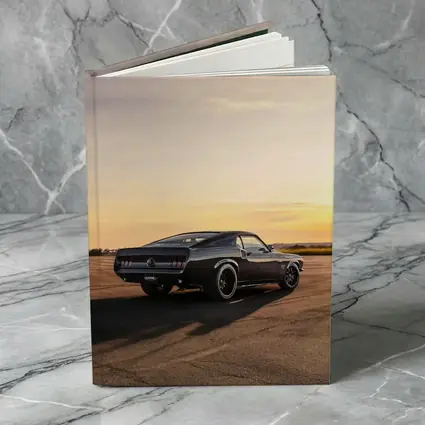 Ford Mustang Black Classic Car Sunset