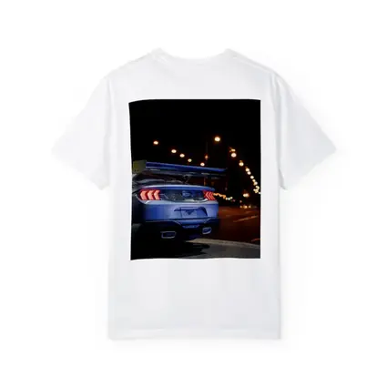 Ford Mustang Rear View City Night