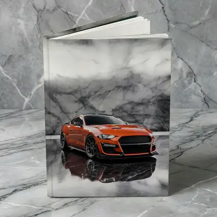 Ford Mustang Orange Marble Studio Background