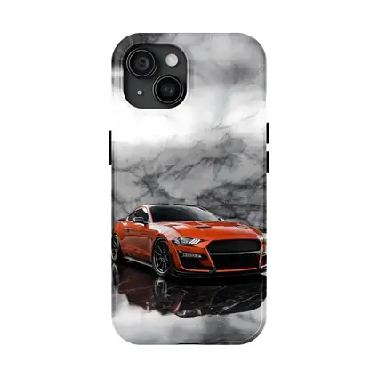 Ford Mustang Orange Marble Studio Background
