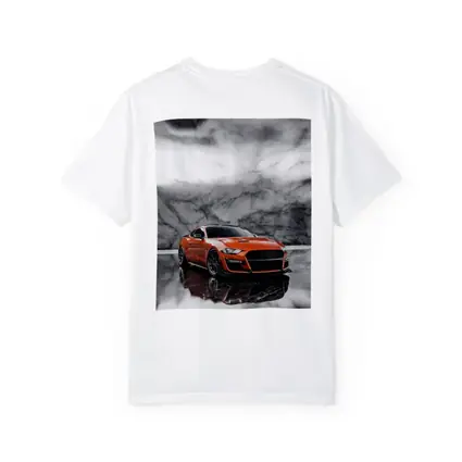 Ford Mustang Orange Marble Studio Background