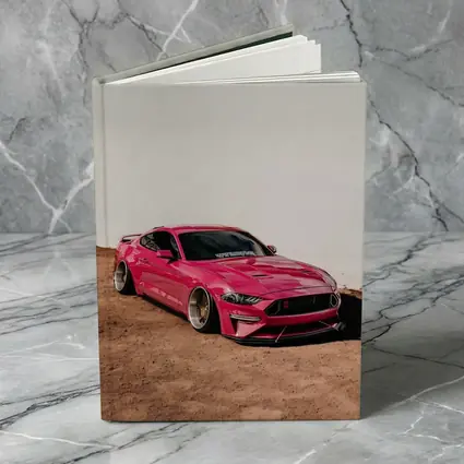 Pink Ford Mustang Slammed Wide Body Desert
