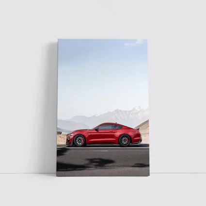 Ford Mustang Red Mountain Road Side Profile