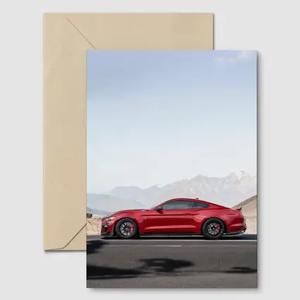 Ford Mustang Red Mountain Road Side Profile