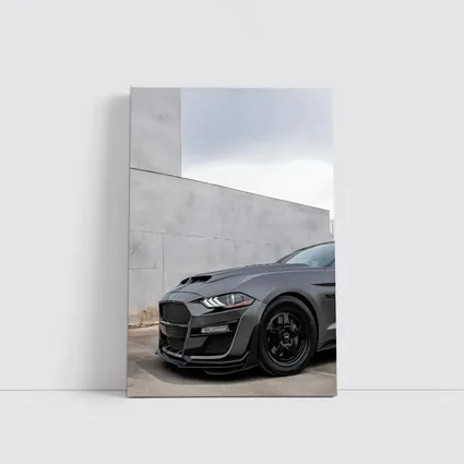 Ford Mustang Shelby GT500 Against Concrete Wall