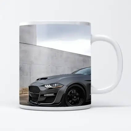 Ford Mustang Shelby GT500 Against Concrete Wall