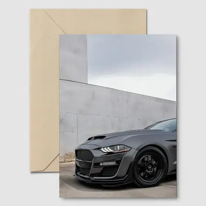 Ford Mustang Shelby GT500 Against Concrete Wall