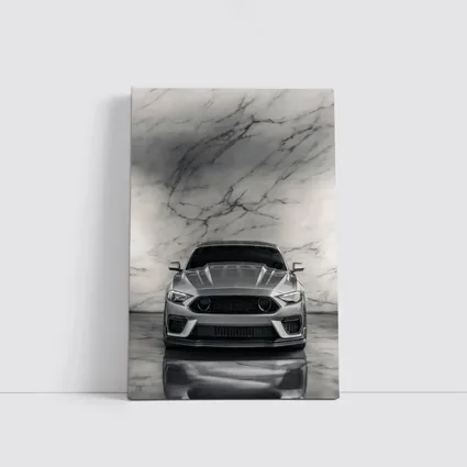 Ford Mustang Silver Marble Studio Front View