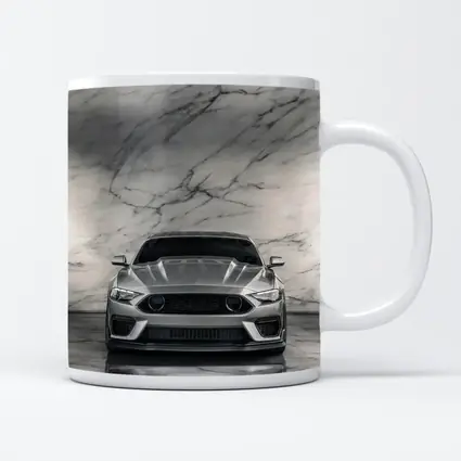 Ford Mustang Silver Marble Studio Front View