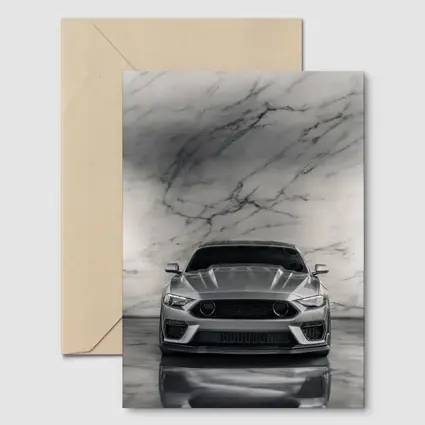 Ford Mustang Silver Marble Studio Front View