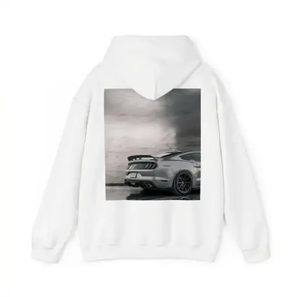 Ford Mustang Silver Rear Marble Background