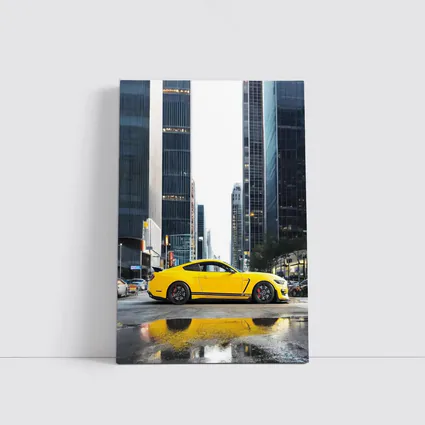 Ford Mustang GT350 Yellow City Street