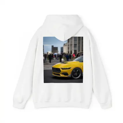 Yellow Ford Mustang Urban City Street