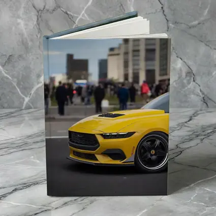 Yellow Ford Mustang Urban City Street