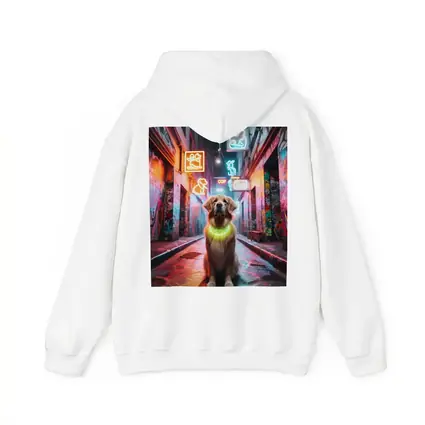 Golden Retriever Neon Alley Graffiti Street