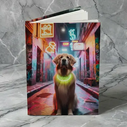Golden Retriever Neon Alley Graffiti Street