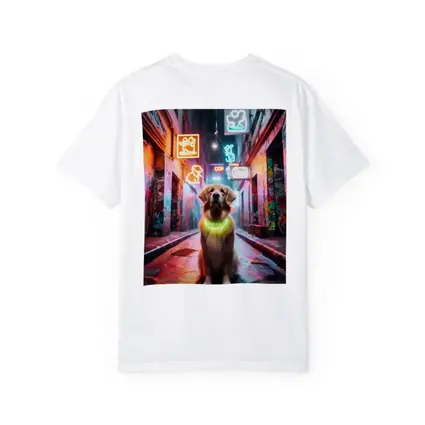 Golden Retriever Neon Alley Graffiti Street