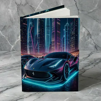 Ferrari Roma Neon City Night Art