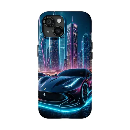 Ferrari Roma Neon City Night Art