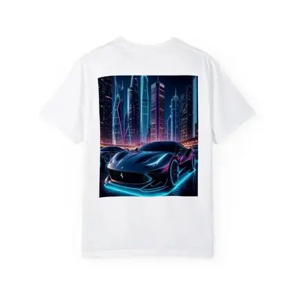 Ferrari Roma Neon City Night Art