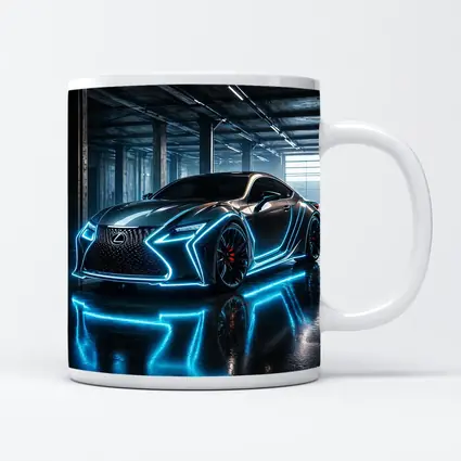 Lexus RC Neon Blue Lights Garage