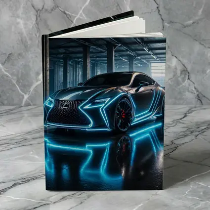 Lexus RC Neon Blue Lights Garage