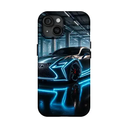 Lexus RC Neon Blue Lights Garage