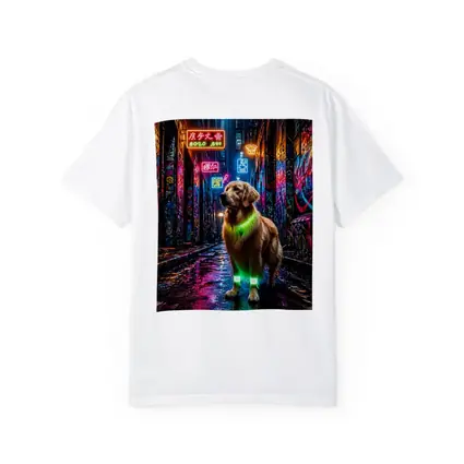 Golden Retriever Neon Glow Graffiti Alley