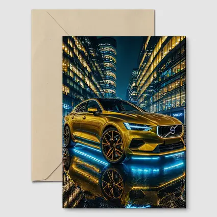 Volvo S60 Gold Neon City Night