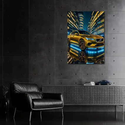 Volvo S60 Gold Neon City Night