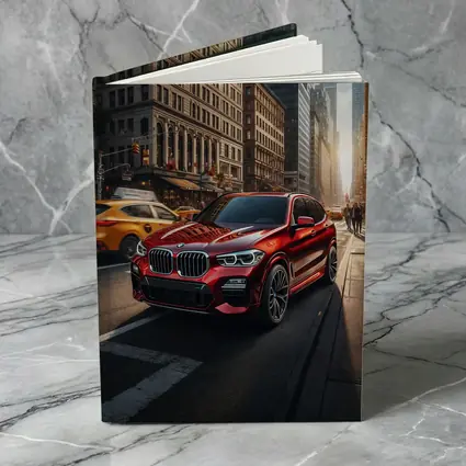 BMW X3 Red SUV City Street